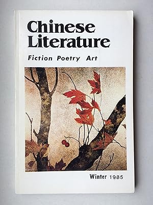 Bild des Verkufers fr Chinese Literature. Fiction, Poetry, Art (quarterly; in English) 1 Winter 1985 zum Verkauf von Bildungsbuch