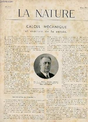 Bild des Verk�ufers f�r La nature n� 3191 - Calcul m�canique et structure de la pens�e par Devaux, Images de mondes disparus par Piveteau, La situation p�troli�re en France par AB, La grotte de Lascaux par Roche, L'utilisation des tubes � vide par Combrisson, Le tremblement zum Verkauf von Le-Livre