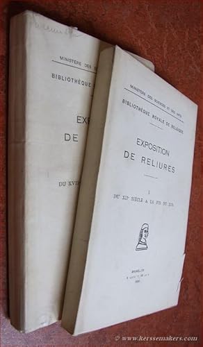 Immagine del venditore per Exposition de reliures. I. Du XIIe sicle a la fin du XVIe. & II. Du XVIIe sicle a la fin du XIXe (2 volumes). venduto da Emile Kerssemakers ILAB