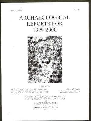 Seller image for Archeological Reports for 1999-2000 (No 46) for sale by The Glass Key