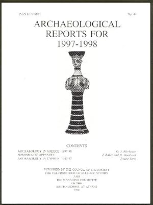 Immagine del venditore per Archeological Reports for 1997-1998 (No 44) venduto da The Glass Key