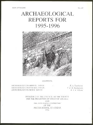 Seller image for Archeological Reports for 1995-1996 (No 42) for sale by The Glass Key