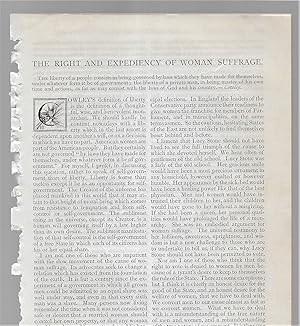 Seller image for The Right And Expediency Of Woman Suffrage / The Wrongs And Perils Of Woman Suffrage for sale by Legacy Books II