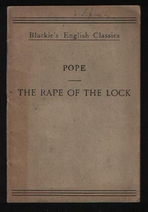 Bild des Verkufers fr The Rape of the Lock an Heroi-Comical Poem with Notes zum Verkauf von N. Marsden