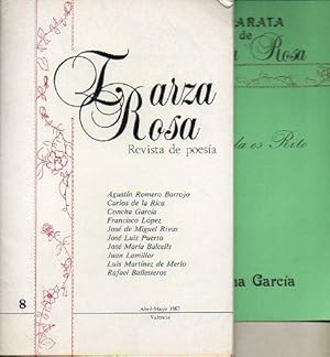 Seller image for ZARZA ROSA. Revista de Poesa. N 8. Carlos de la Rica. Rafael Ballesteros. Poemas de Luis Martnez de Merlo, Juan Lamillar, Jos Luis Puerto. Separata: YA NADA ES RITO, de Concha Garca. Encarte: VERNICA. POETAS GALLEGOS. Ramiro Fonte, Luis Gonzlez Tosar, Arcadio Lpez Casanova y Manuel Vilanova. for sale by angeles sancha libros