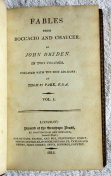 Seller image for Fables from Boccacio and Chaucer for sale by Glenbower Books