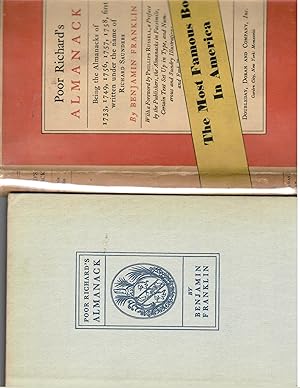 POOR RICHARD'S ALMANACK BEING THE ALMANACK OF 1733, 1749, 1756, 1757, 1758, FIRST WRITTEN UNDER T...