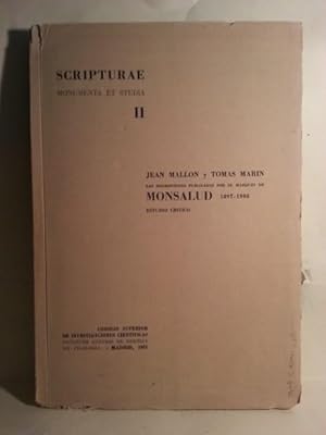 LAS INSCRIPCIONES PUBLICADAS POR EL MARQUES DE MONSALUD 1897-1908. ESTUDIO CRITICO.