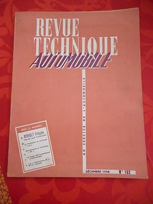 Seller image for Revue technique automobile - n* 152 - Au sommaire "Renault Fregate 1956/1958", . "La Vespa 400 complement d'information", . for sale by Frederic Delbos