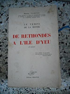 Seller image for De Rethondes a l'ile d'Yeu for sale by Frederic Delbos