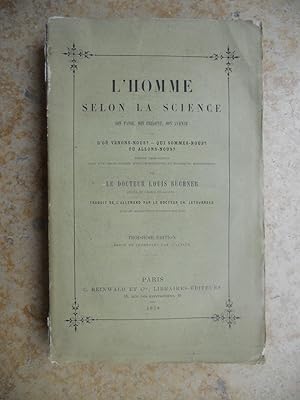 Bild des Verkufers fr L'homme selon la science - Son passe, son present, son avenir. zum Verkauf von Frederic Delbos