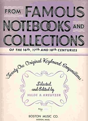 Image du vendeur pour From Famous Notebooks and Collections of the 16th, 17th, and 18th Centuries Twenty-One Original Keyboard Compositions mis en vente par Riverwash Books (IOBA)