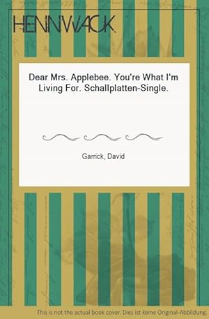 Image du vendeur pour Dear Mrs. Applebee. You're What I'm Living For. Schallplatten-Single. mis en vente par HENNWACK - Berlins grtes Antiquariat