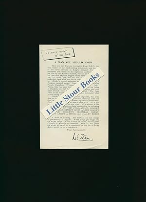 Seller image for An Introduction to Gimlet: A Letter To Every Boy Who Reads This Book - A MAN YOU SHOULD KNOW [1] for sale by Little Stour Books PBFA Member