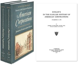 Bild des Verkufers fr Essays in the Earlier History of American Corporations. 2 Vols zum Verkauf von The Lawbook Exchange, Ltd., ABAA  ILAB