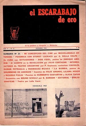 EL ESCARABAJO DE ORO - No. 21. Año IV, diciembre de 1963. (El cuento en la revolución por Julio C...