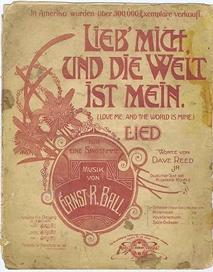 Image du vendeur pour Lieb' Mich, und die Welt ist Mein (Love Me, and the World is Mine): Fantasie fr eine Singstimme mis en vente par SUNSET BOOKS