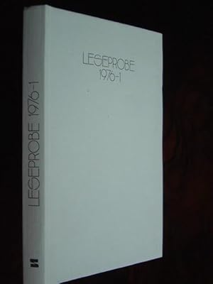 Imagen del vendedor de Leseprobe 1976-1. a la venta por Antiquariat Tarter, Einzelunternehmen,