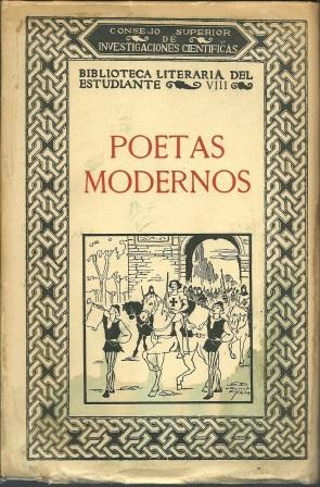 Seller image for Poetas Modernos (Siglos XVIII y XIX ) for sale by Works on Paper