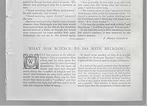 Seller image for What Has Science To Do With Religion? for sale by Legacy Books II