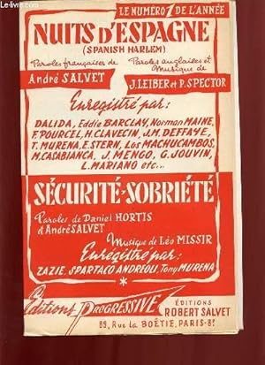Seller image for NUITS D'ESPAGNE / SECURITE- SOBRIETE. for sale by Le-Livre