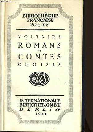 Bild des Verkufers fr ROMANS ET CONTES CHOISIS zum Verkauf von Le-Livre