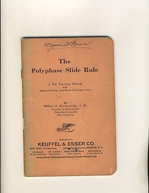 Immagine del venditore per The Polyphase Slide Rule: A Self Teaching Manual venduto da Richard Lemay