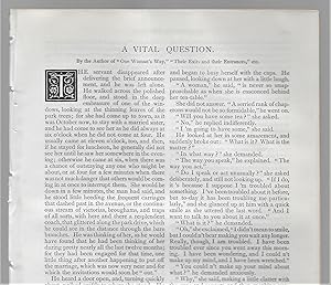 Seller image for A Vital Question for sale by Legacy Books II