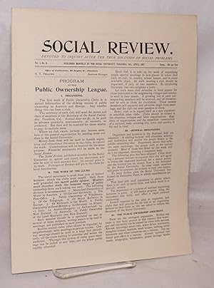 Social review: devoted to inquiry after the true solution of social problems. Vol. 1, no. 3, Apri...