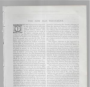 Seller image for The New Old Testament for sale by Legacy Books II