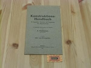 Bild des Verkufers fr Zahn- und Reibungsrder. Konstruktions-Handbuch fr Ingenieure, Techniker und Studierende des Maschinenbaus. 1. Heft. zum Verkauf von Druckwaren Antiquariat