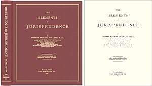 Bild des Verkufers fr The Elements of Jurisprudence. 1st American edition from the 7th. zum Verkauf von The Lawbook Exchange, Ltd., ABAA  ILAB