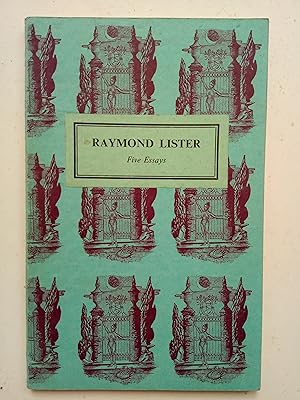 Imagen del vendedor de Raymond Lister: Five Essays a la venta por best books