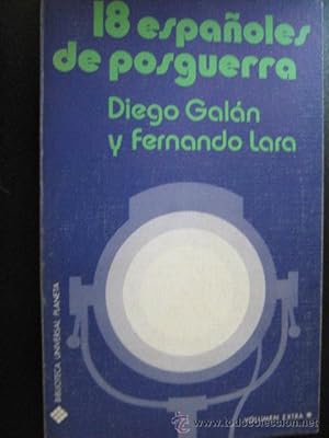 Imagen del vendedor de 18 ESPAOLES EN LA POSGUERRA a la venta por Librera Maestro Gozalbo