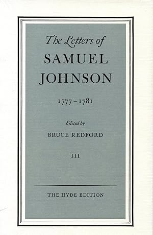 Seller image for THE LETTERS OF SAMUEL JOHNSON 1777-1781. VOLUME III for sale by Studio Books