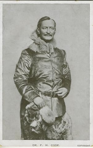 Portrait of Cook in sealskins