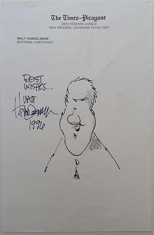 Original Signed Cartoon of Bill Clinton