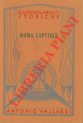 Bild des Verkufers fr Roma capitale. Quaderni di analisi storiche. zum Verkauf von Libreria Piani