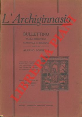 L'Archiginnasio. Bullettino della Biblioteca Comunale di Bologna.