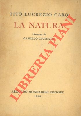 Bild des Verkufers fr La natura. zum Verkauf von Libreria Piani