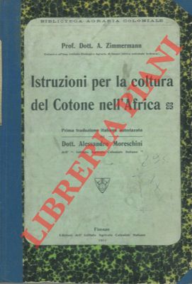 Istruzioni per la coltura del cotone nell'Africa.
