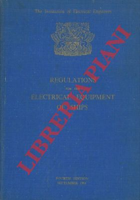 Bild des Verkufers fr Regulations for the electrical equipment of ships. zum Verkauf von Libreria Piani