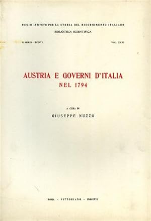 Bild des Verkufers fr Austria e governi d'Italia nel 1794. zum Verkauf von FIRENZELIBRI SRL