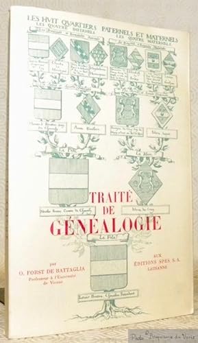 Seller image for Trait de gnalogie. Avec 7 tables gnalogiques en dpliants hors-texte. for sale by Bouquinerie du Varis