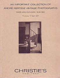 AN IMPORTANT COLLECTION OF ANDRE KERTESZ VINTAGE PHOTOGRAPHS: PARIS AND HUNGARY, 1919-1927