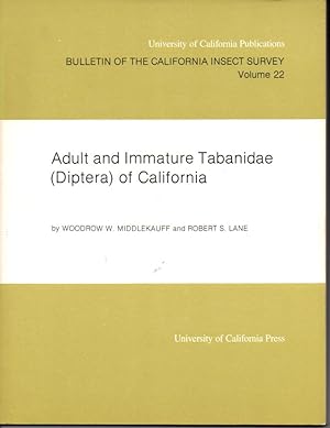 Bild des Verkufers fr Adult and Immature Tabanidae (Diptera) of California zum Verkauf von Orca Knowledge Systems, Inc.