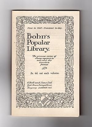 Bohn's Popular Library [advertising ephemera]