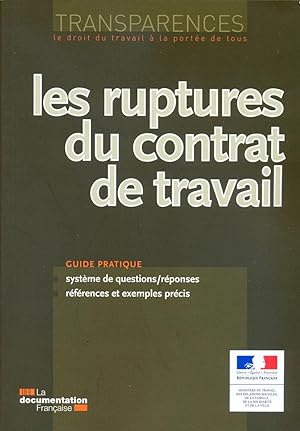 Les ruptures du contrat de travail.