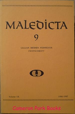 Seller image for Maledicta 9 (1986-87): Lillian Mermin Feinsilver Festschrift. The International Journal of Verbal Aggression, vol. 9. for sale by Cameron Park Books