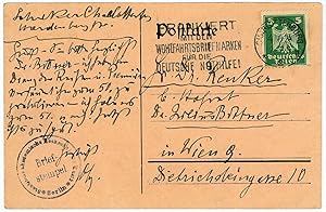 Immagine del venditore per Eigenh. Postkarte mit U. und Paraphe. venduto da Antiquariat INLIBRIS Gilhofer Nfg. GmbH